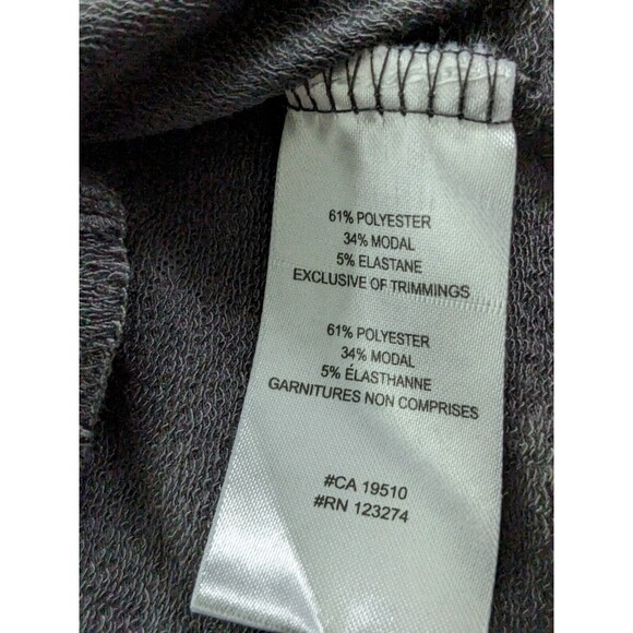 Lole Women's sz M Mixed Media Cotton Modal Grey Sweatshirt Pullover Burnout - Picture 12 of 15